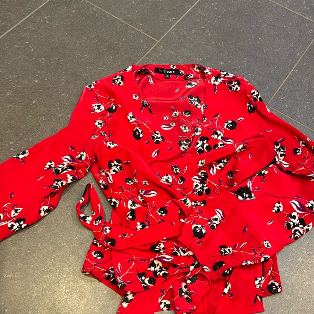 Silk wrap shirt